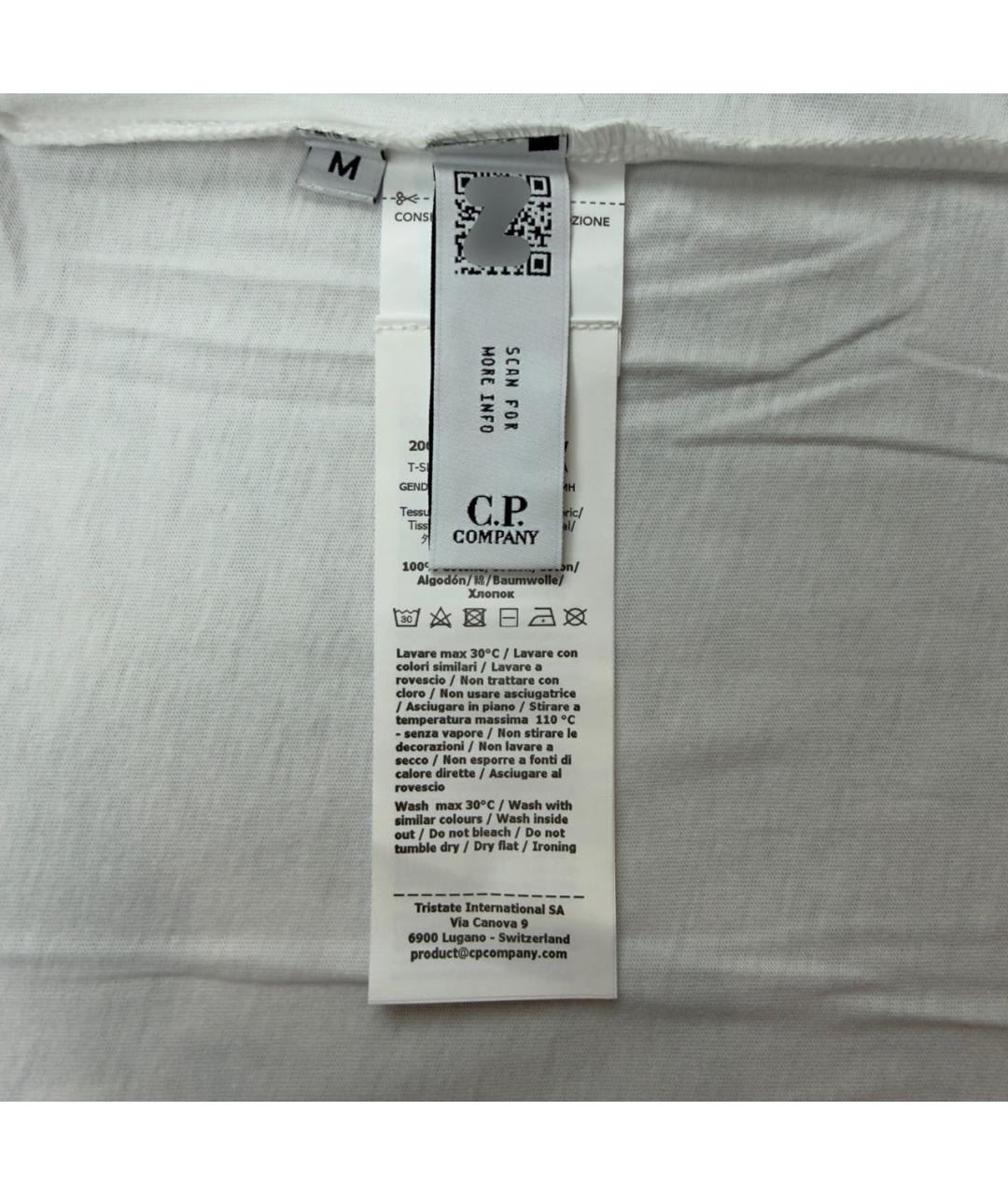 CP COMPANY Белая хлопковая футболка, фото 5