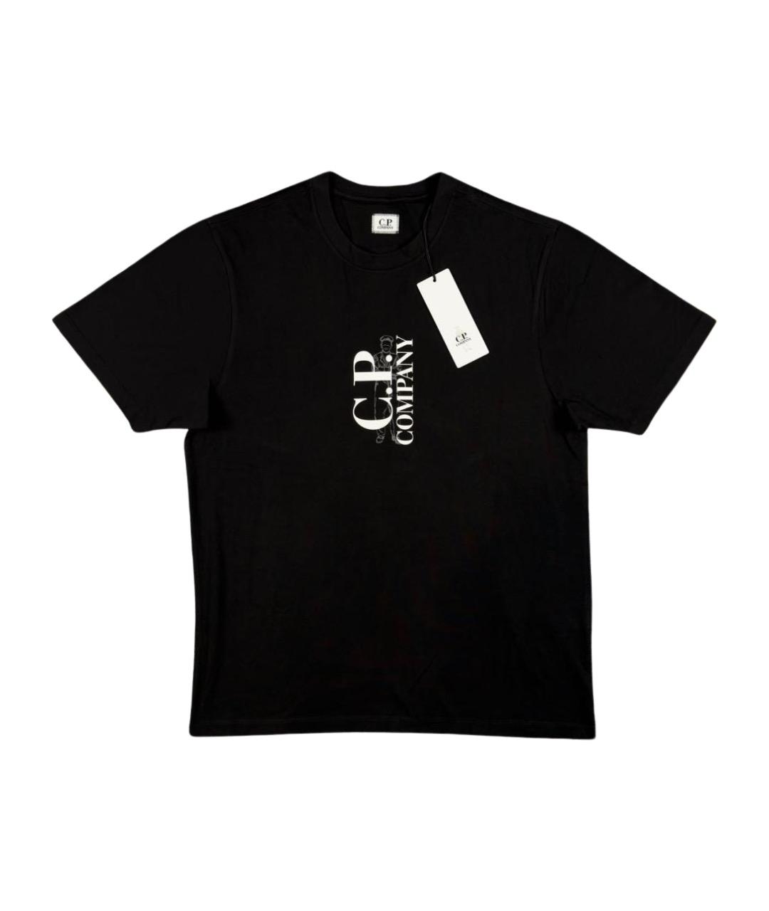 CP COMPANY Черная хлопковая футболка, фото 1