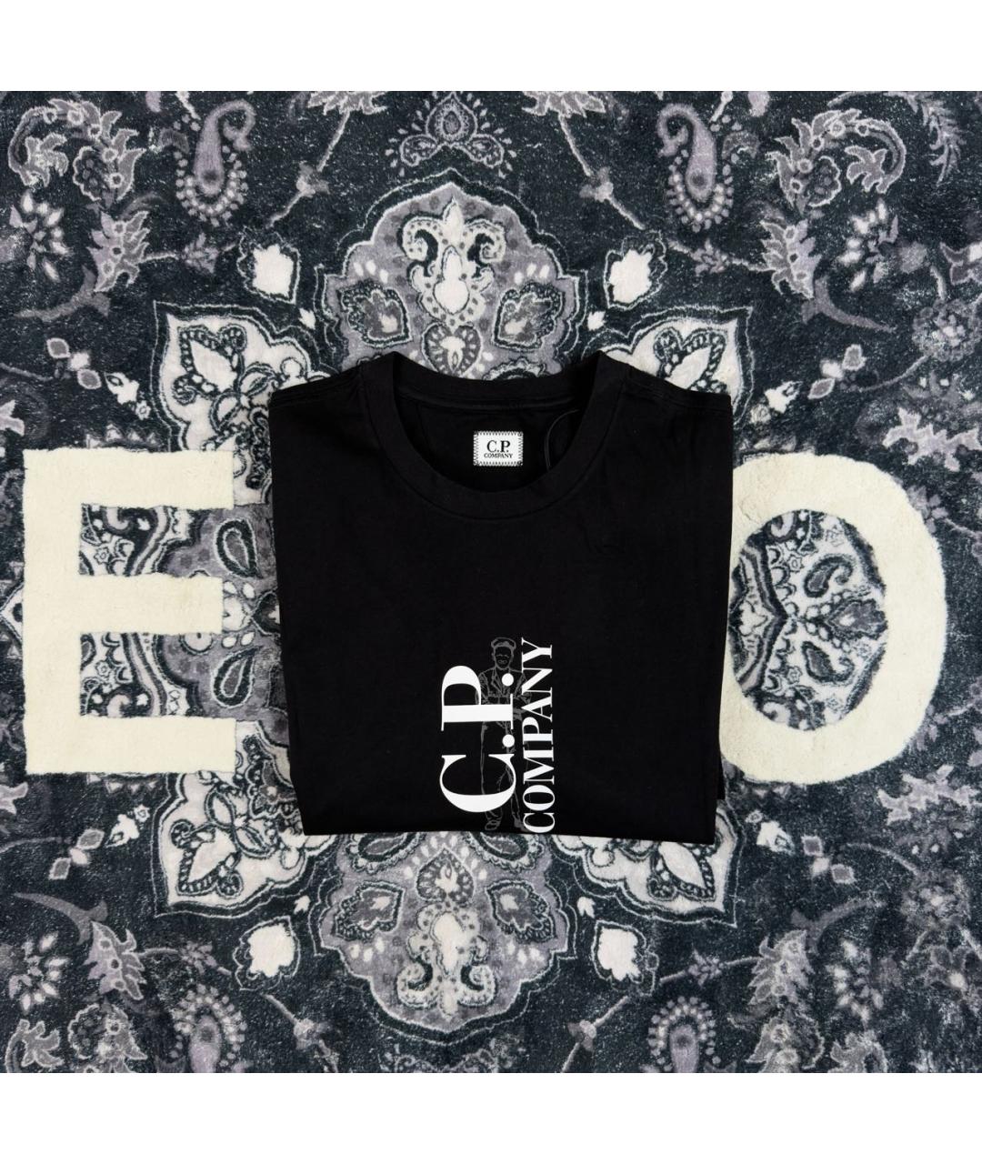 CP COMPANY Черная хлопковая футболка, фото 2