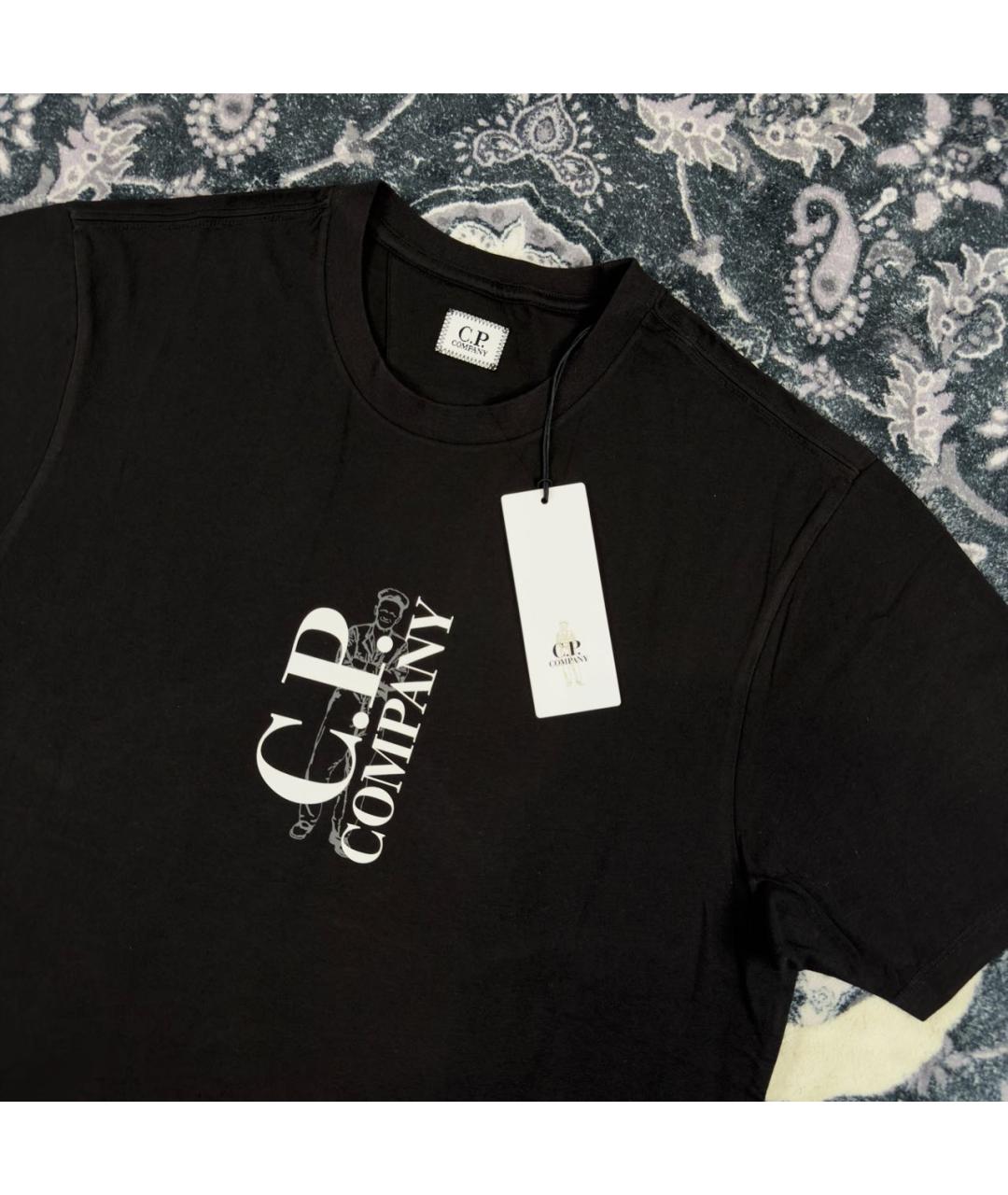 CP COMPANY Черная хлопковая футболка, фото 3