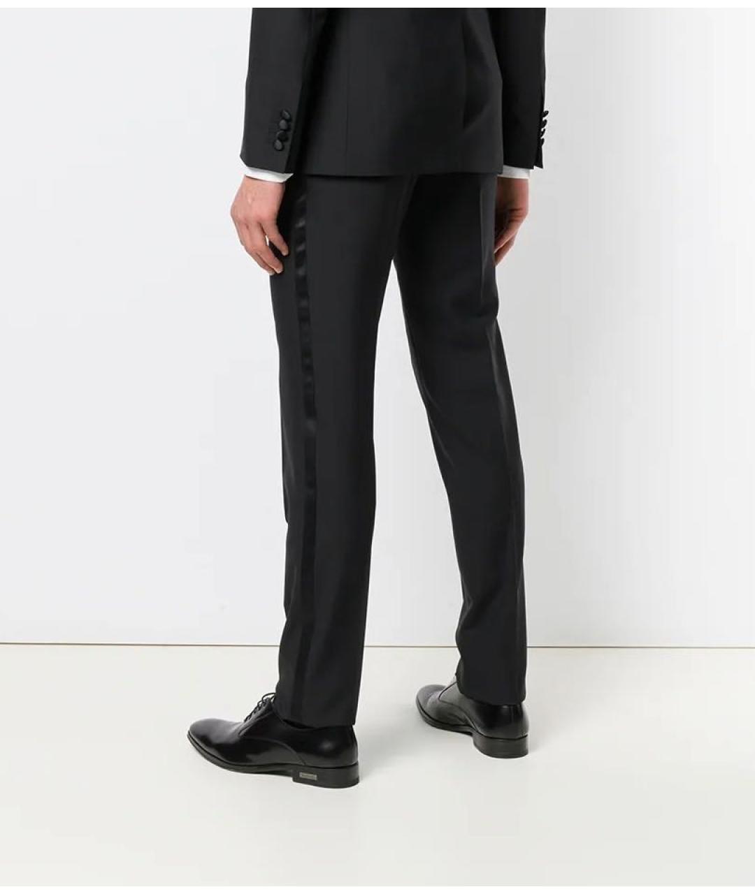DOLCE&GABBANA Черные шерстяные классические брюки, фото 2