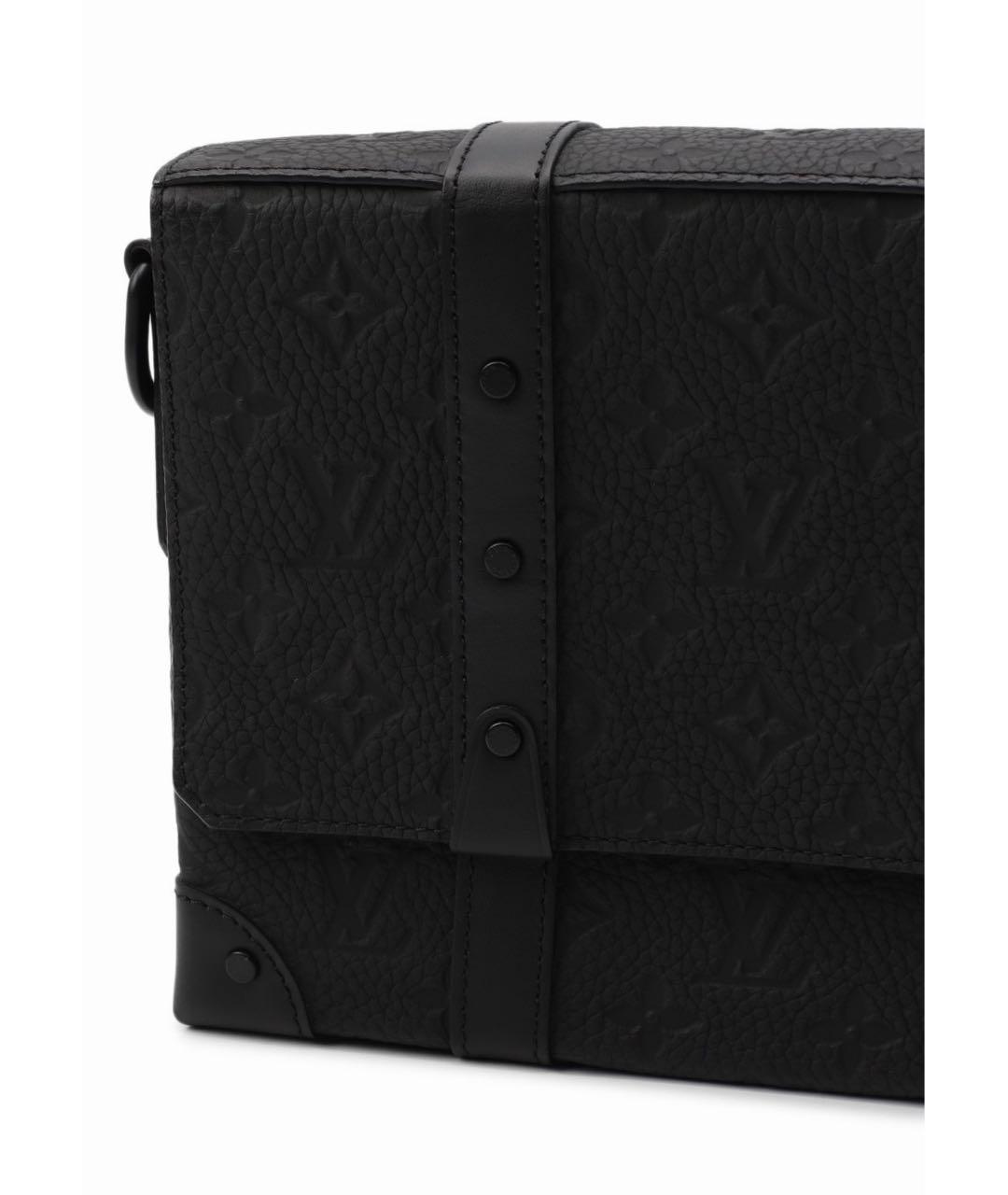 LOUIS VUITTON Черная кожаная сумка на плечо, фото 2
