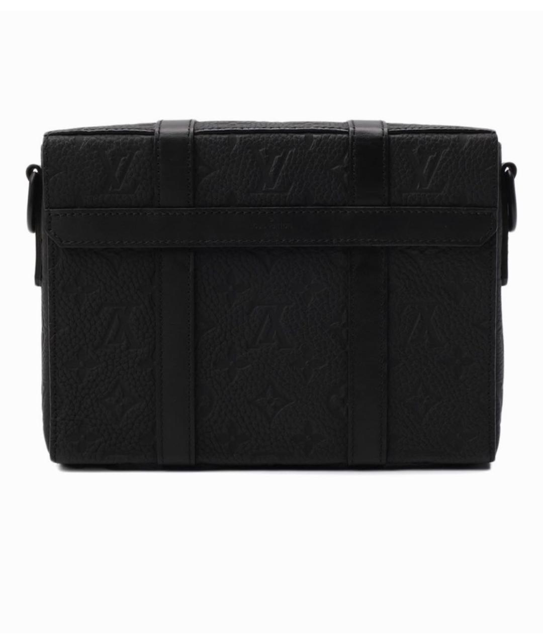 LOUIS VUITTON Черная кожаная сумка на плечо, фото 3