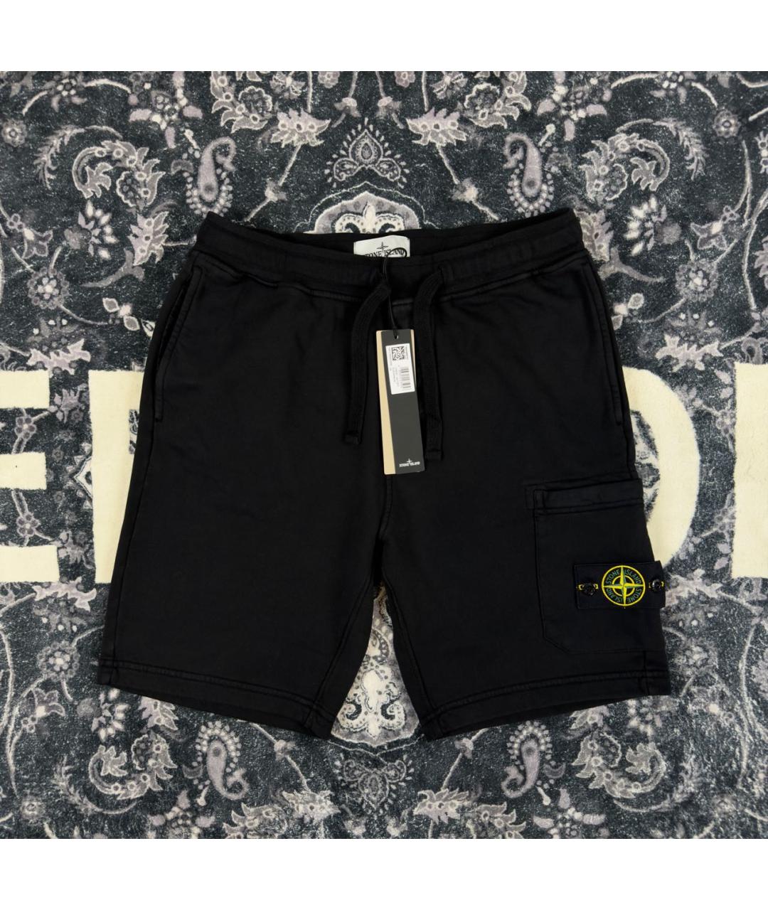 STONE ISLAND Черные шорты, фото 6