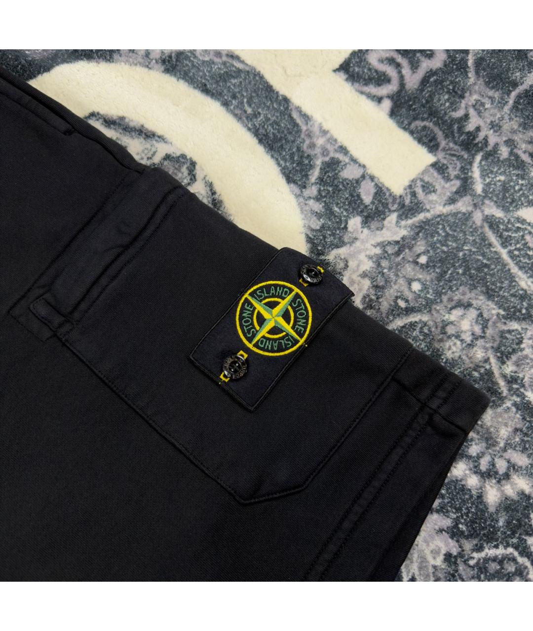 STONE ISLAND Черные шорты, фото 3