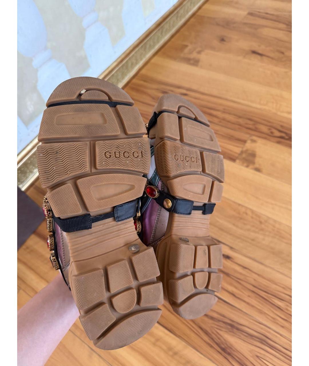 GUCCI Бежевые кроссовки, фото 5