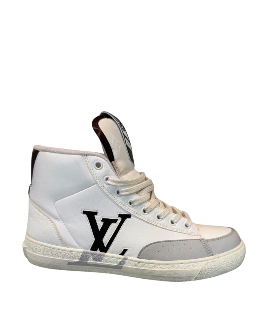LOUIS VUITTON Белые кожаные кеды, фото 1
