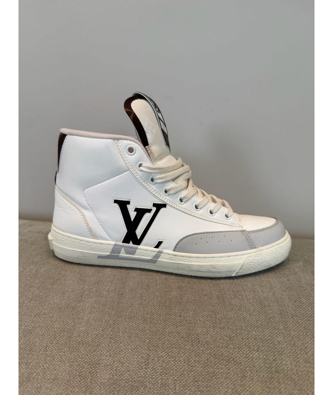 LOUIS VUITTON Белые кожаные кеды, фото 6