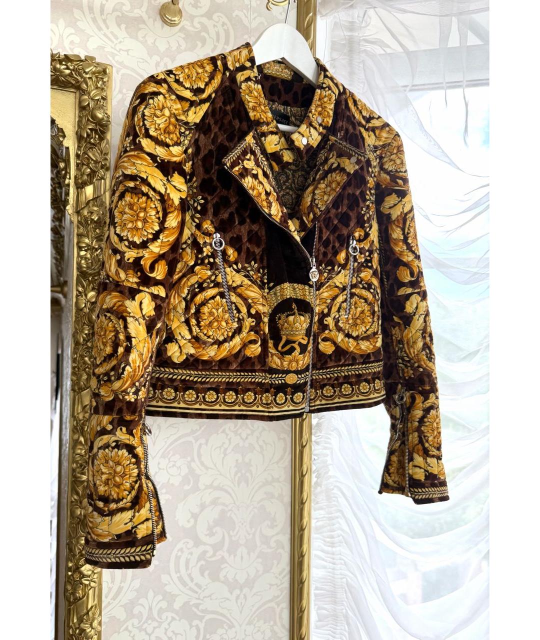 VERSACE Коричневая бархатная куртка, фото 2