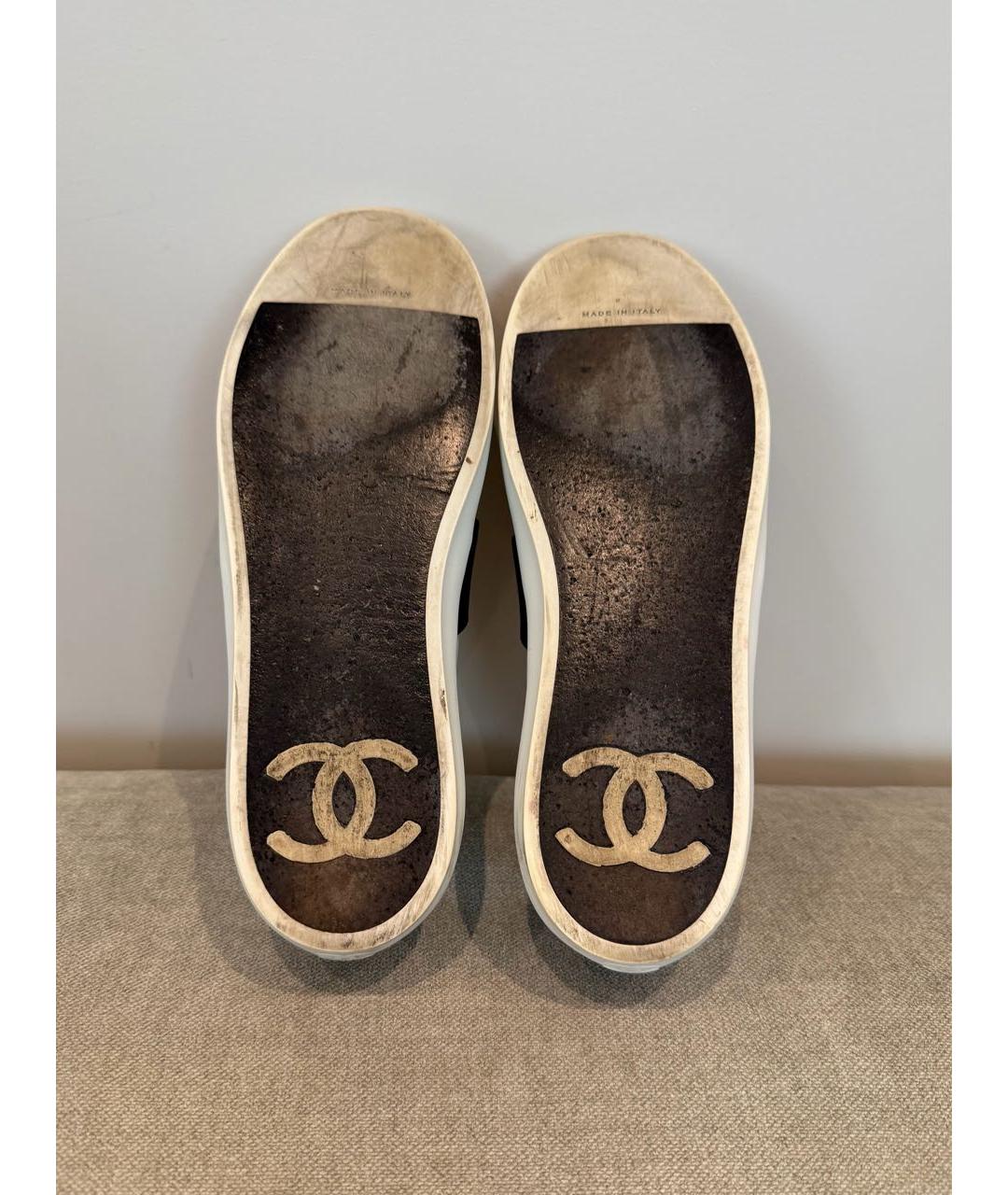 CHANEL Черные кожаные мокасины, фото 6