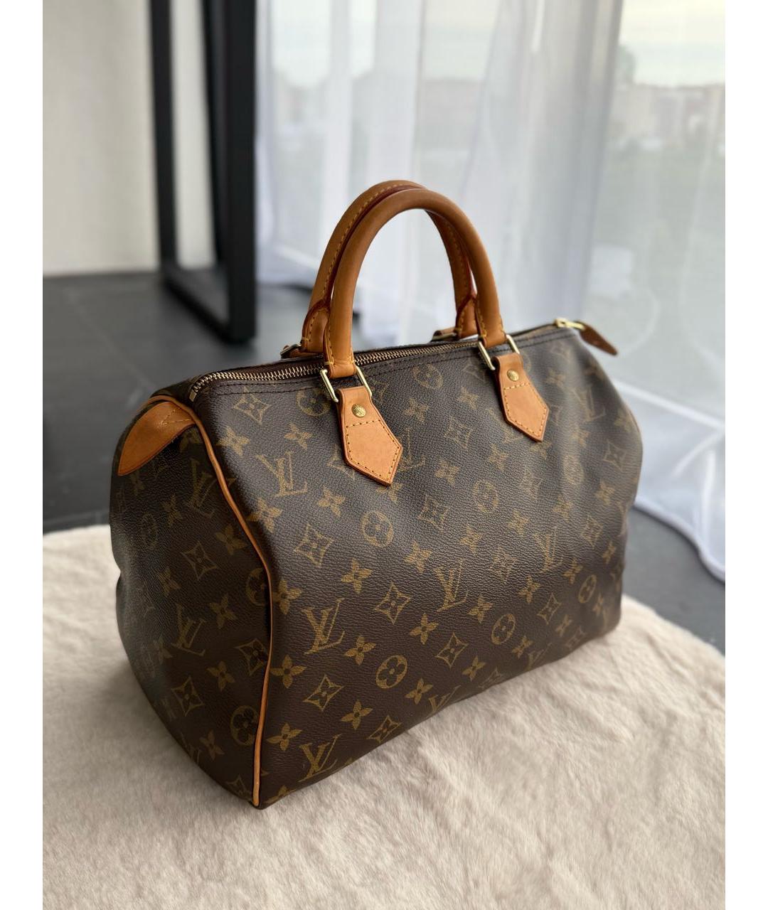 LOUIS VUITTON Коричневая сумка с короткими ручками, фото 2