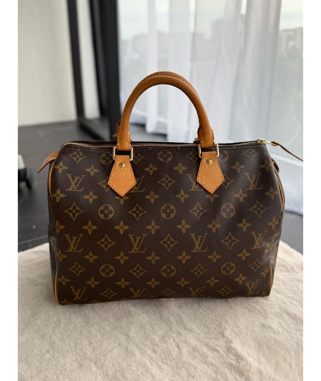 LOUIS VUITTON Коричневая сумка с короткими ручками, фото 8
