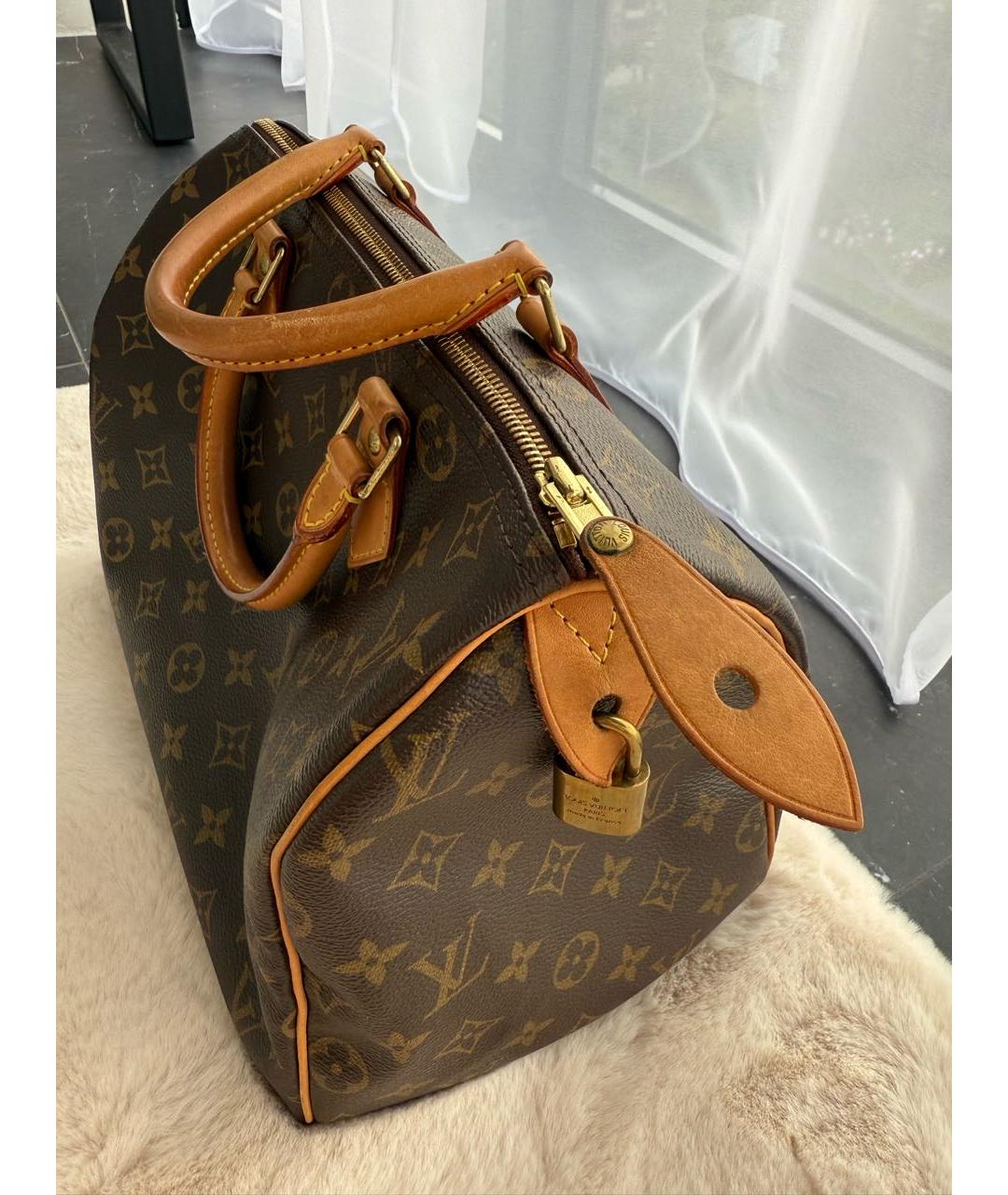 LOUIS VUITTON Коричневая сумка с короткими ручками, фото 3