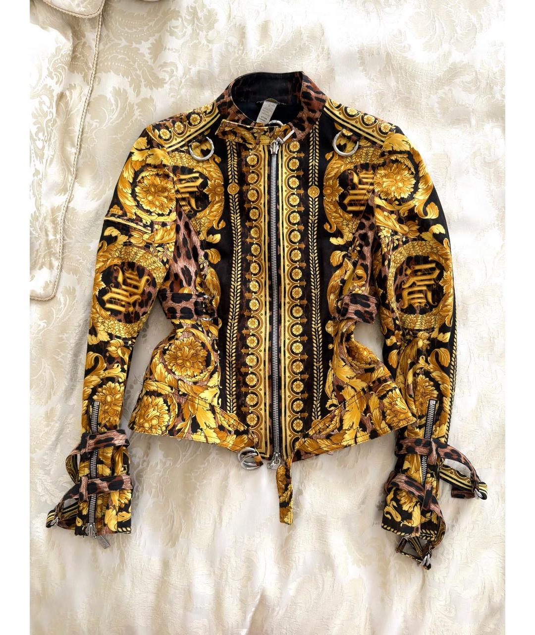 VERSACE Коричневая деним куртка, фото 5