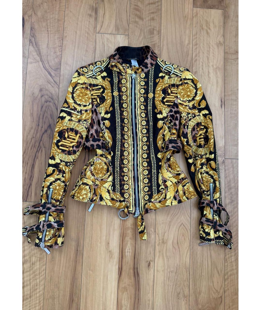 VERSACE Коричневая деним куртка, фото 3