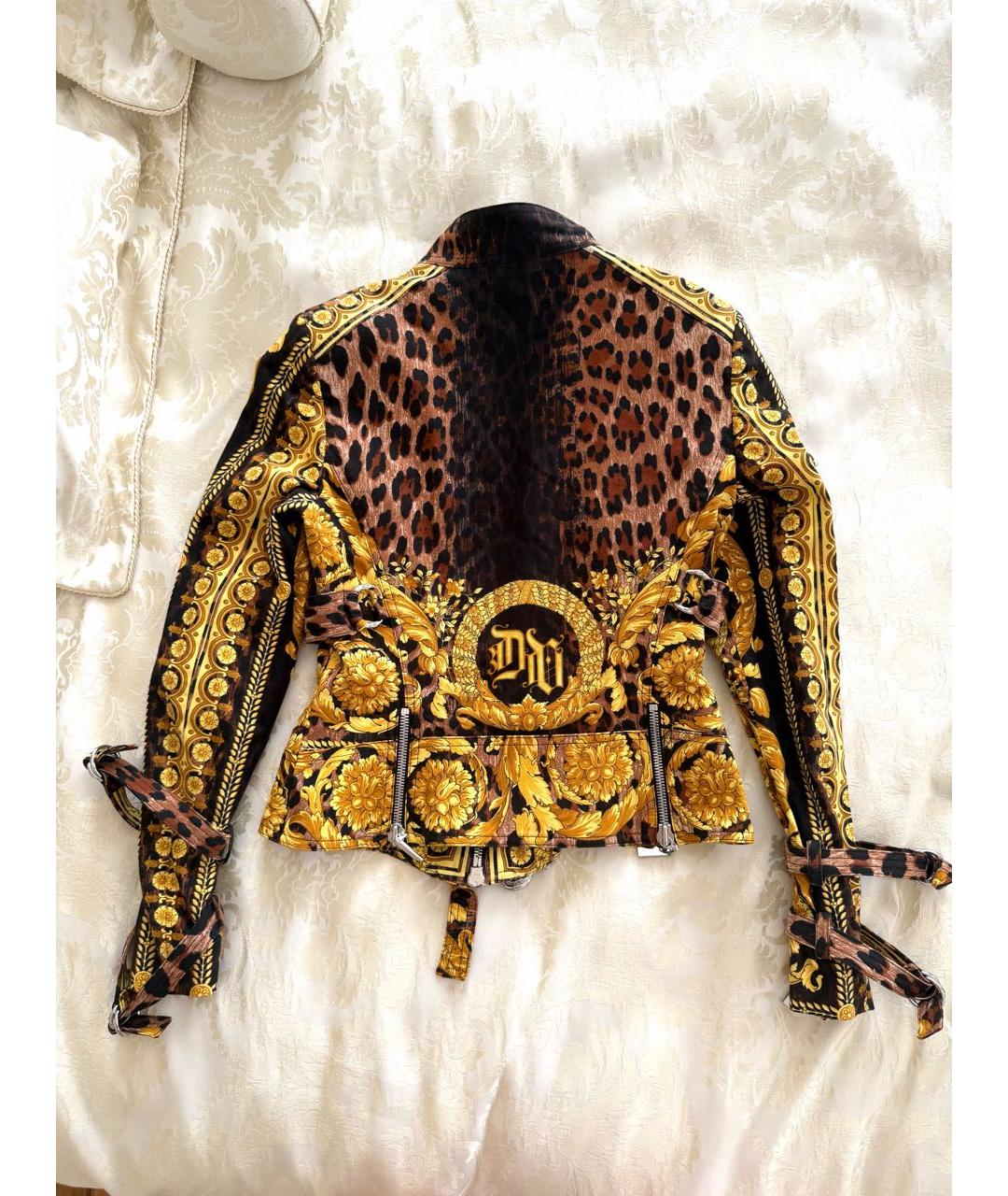 VERSACE Коричневая деним куртка, фото 2