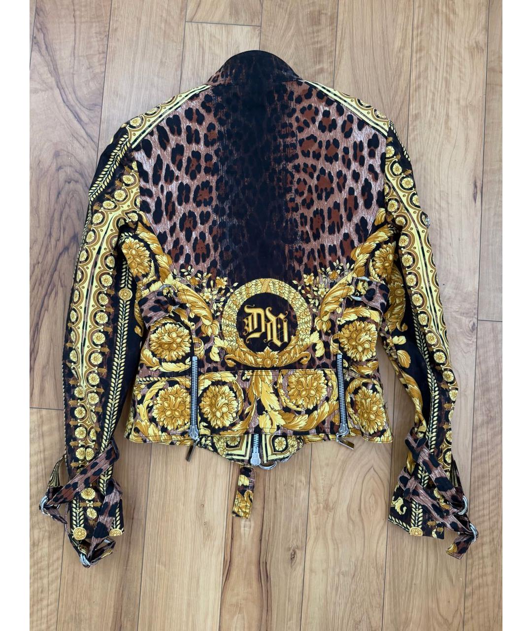 VERSACE Коричневая деним куртка, фото 4