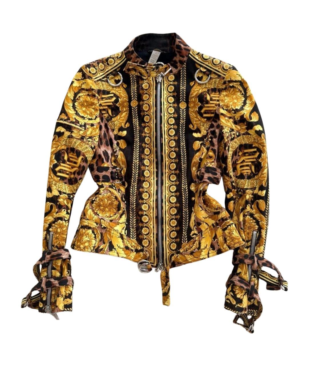VERSACE Коричневая деним куртка, фото 1