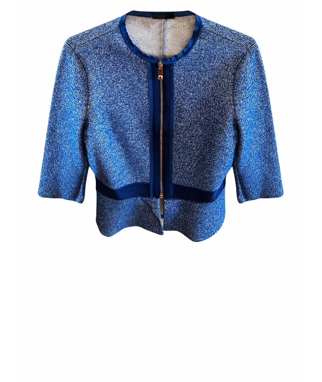 PINKO Синий хлопковый жакет/пиджак, фото 1