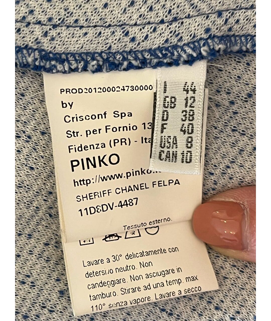 PINKO Синий хлопковый жакет/пиджак, фото 4