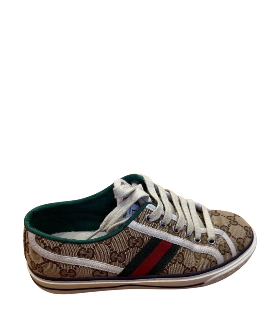 GUCCI Бежевые кеды, фото 1