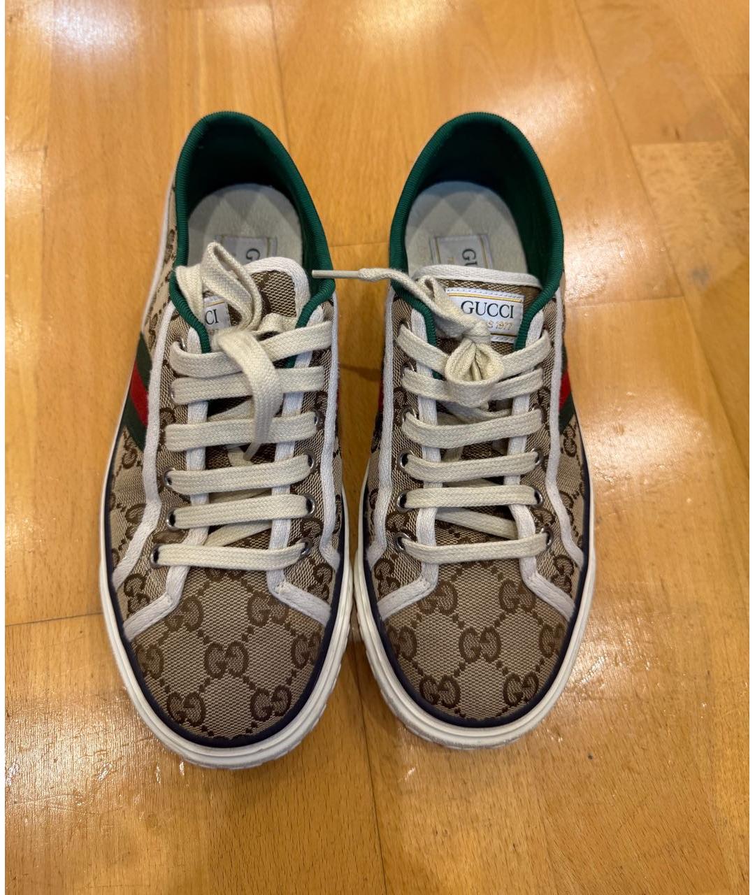 GUCCI Бежевые кеды, фото 2