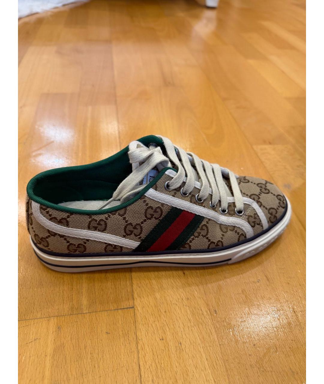 GUCCI Бежевые кеды, фото 5