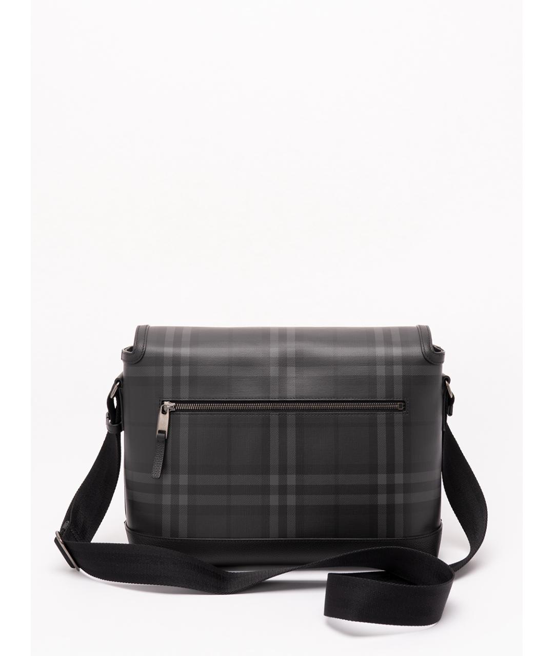 BURBERRY Серая синтетическая сумка на плечо, фото 2