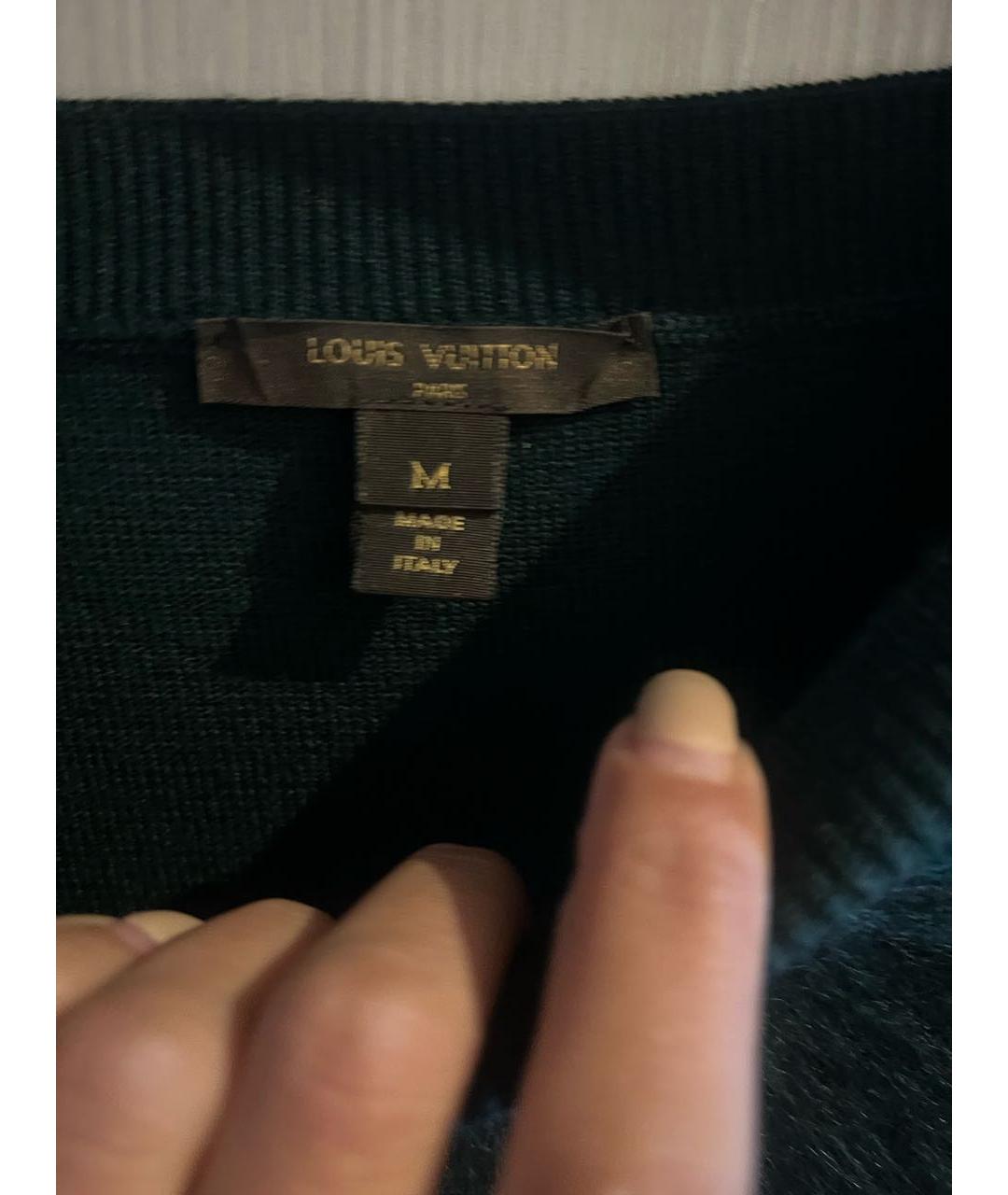 LOUIS VUITTON Зеленое шерстяное платье, фото 3