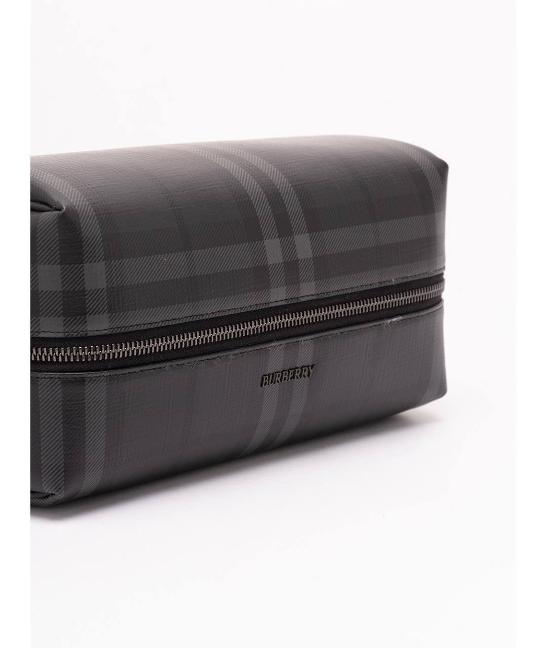 BURBERRY Серая синтетическая барсетка, фото 4