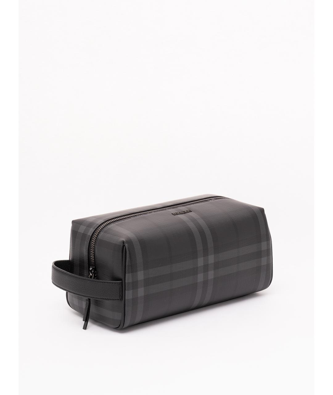 BURBERRY Серая синтетическая барсетка, фото 3