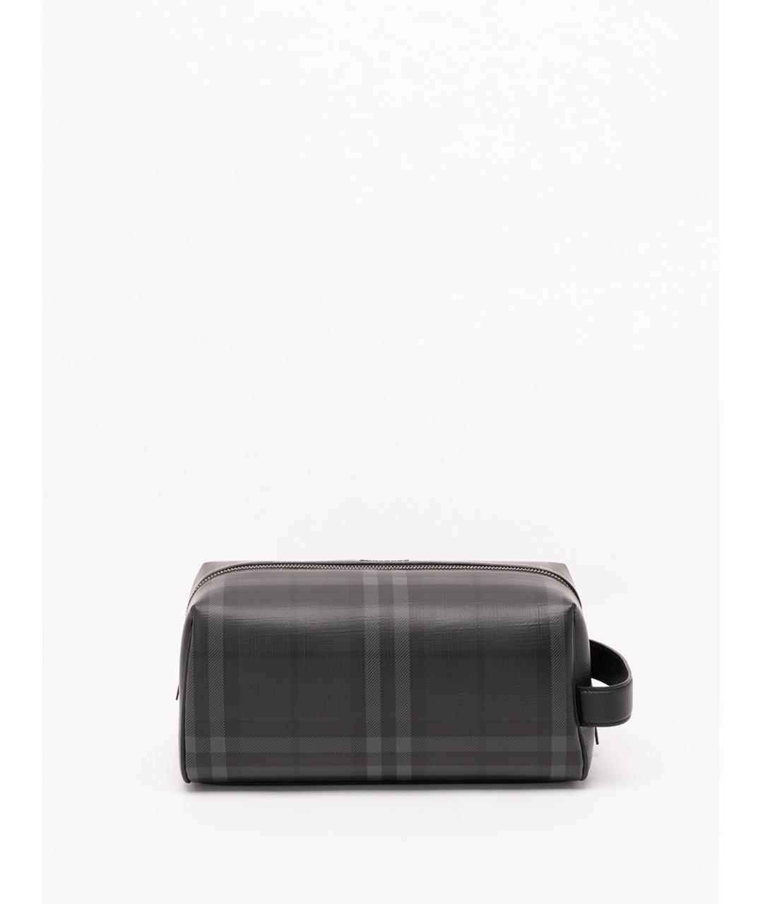 BURBERRY Серая синтетическая барсетка, фото 2