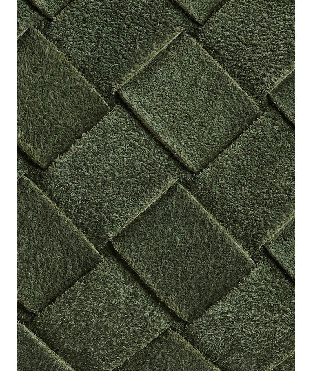 BOTTEGA VENETA Зеленая замшевая сумка с короткими ручками, фото 4