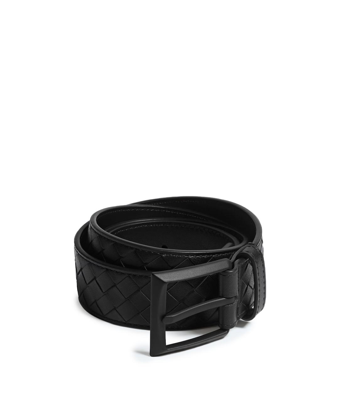 BOTTEGA VENETA Черный кожаный ремень, фото 1