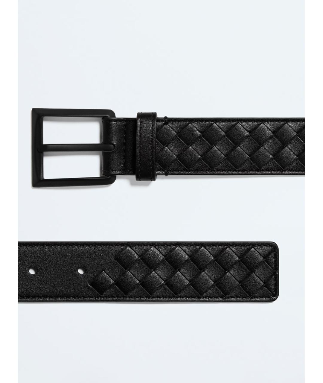 BOTTEGA VENETA Черный кожаный ремень, фото 3