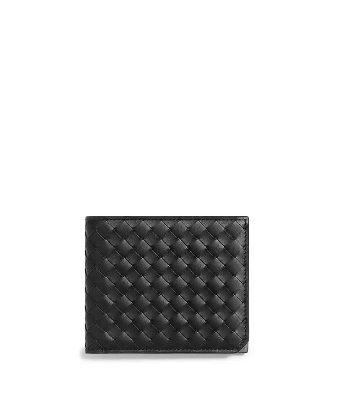 BOTTEGA VENETA Черный кожаный кошелек, фото 1