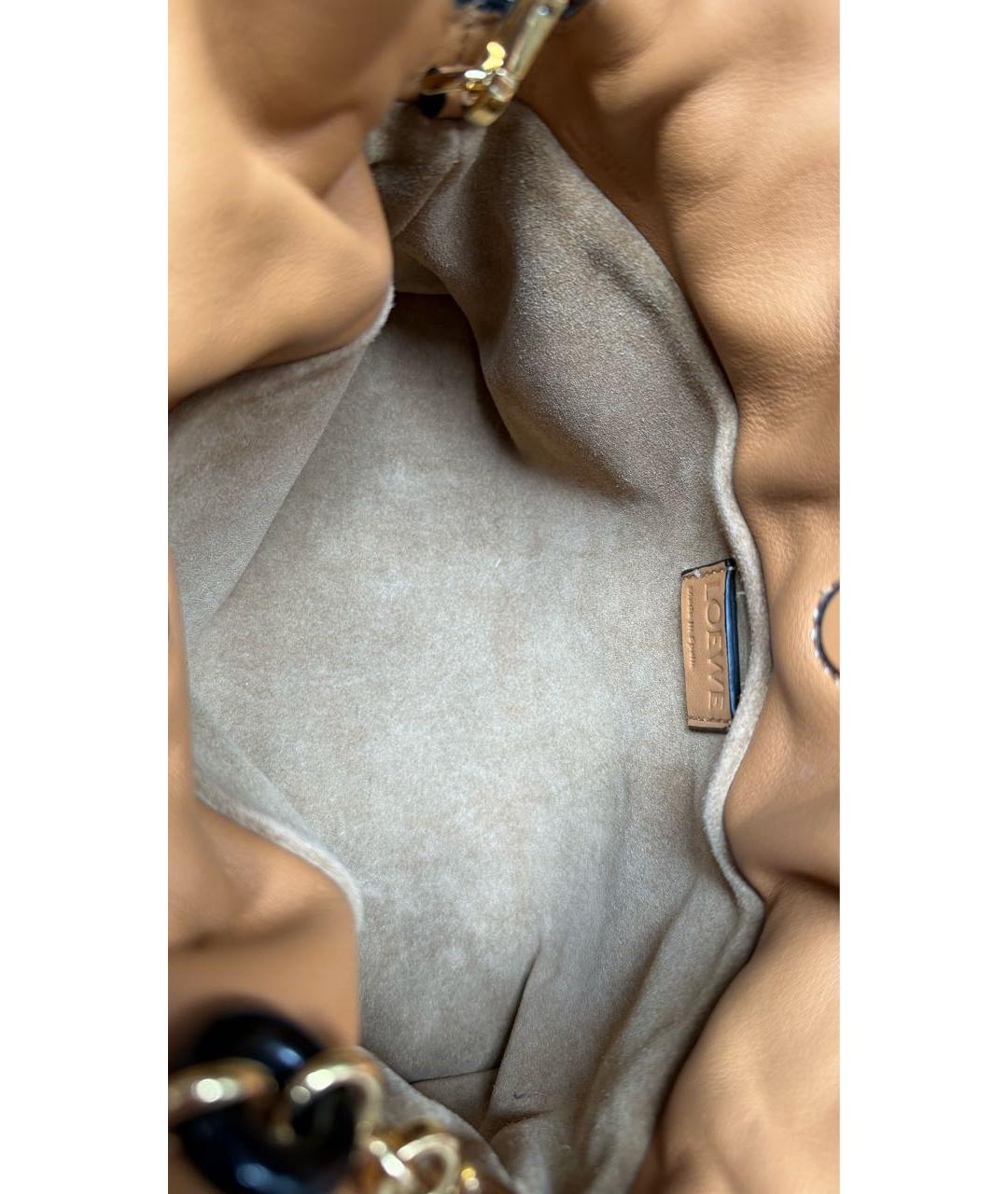 LOEWE Оранжевая кожаная сумка через плечо, фото 4