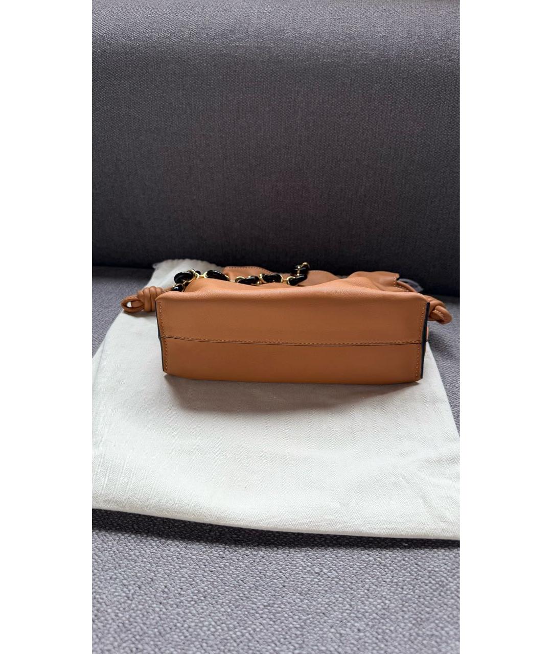 LOEWE Оранжевая кожаная сумка через плечо, фото 5