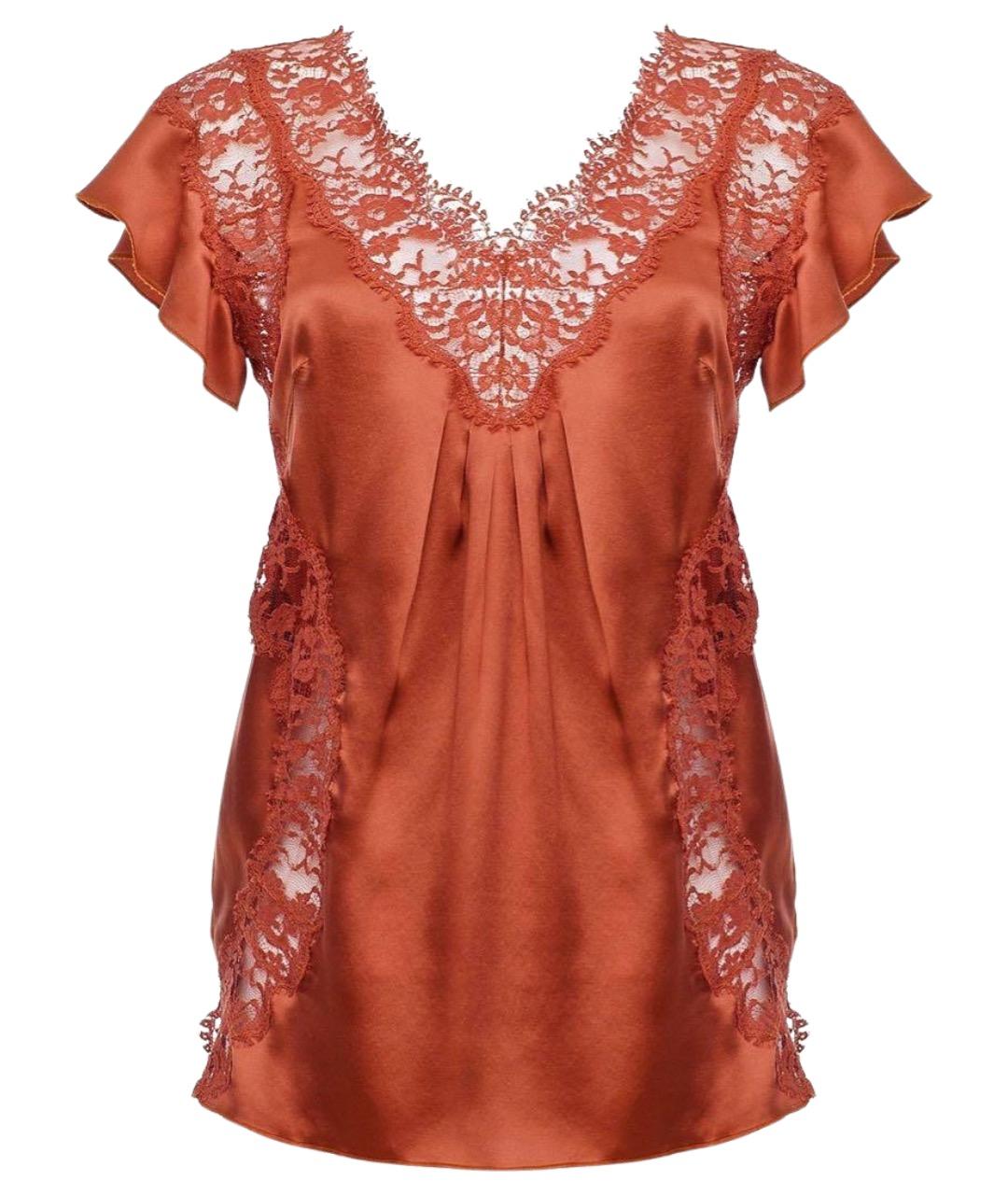 DOLCE&GABBANA Красная шелковая блузы, фото 1