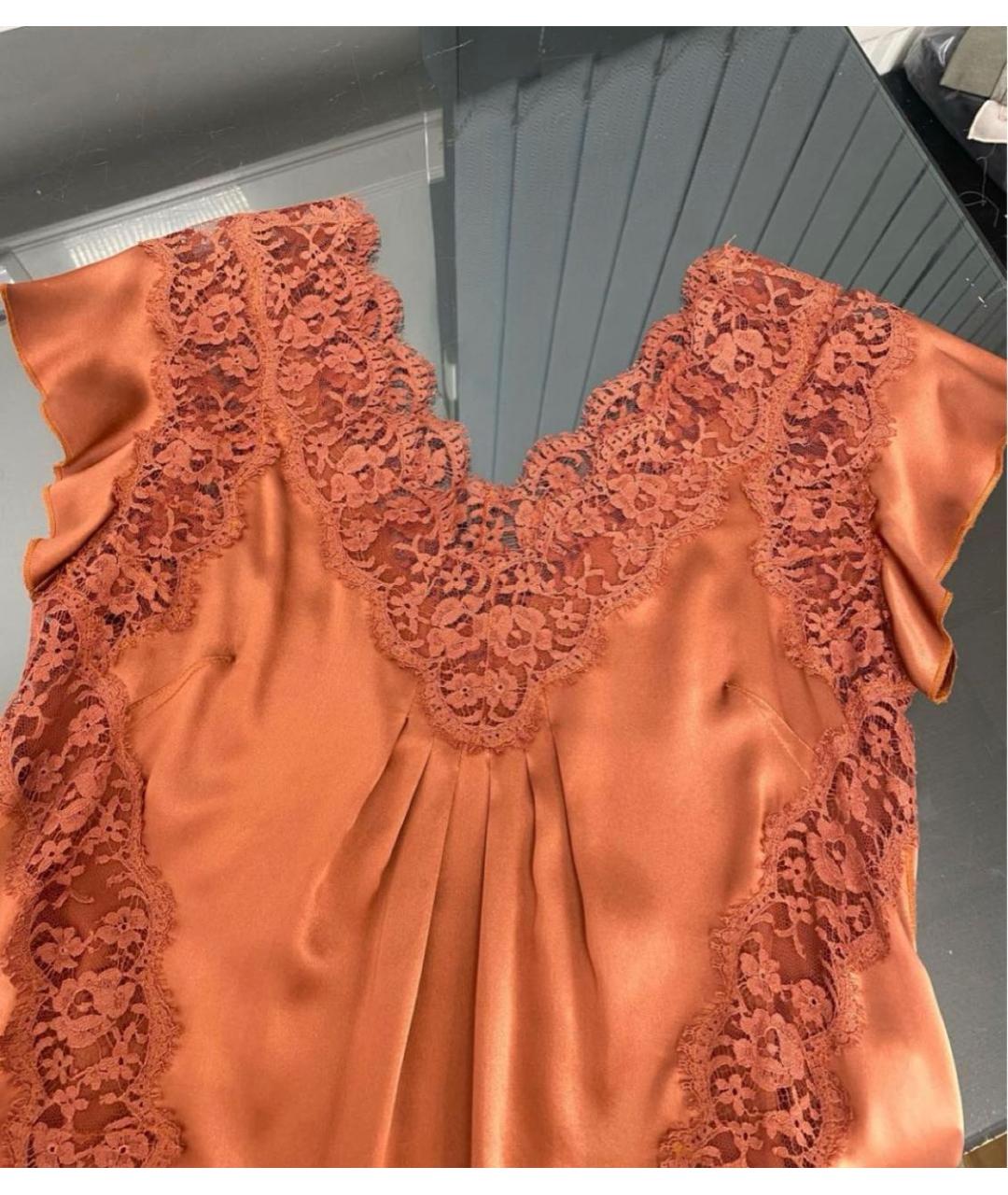 DOLCE&GABBANA Красная шелковая блузы, фото 3