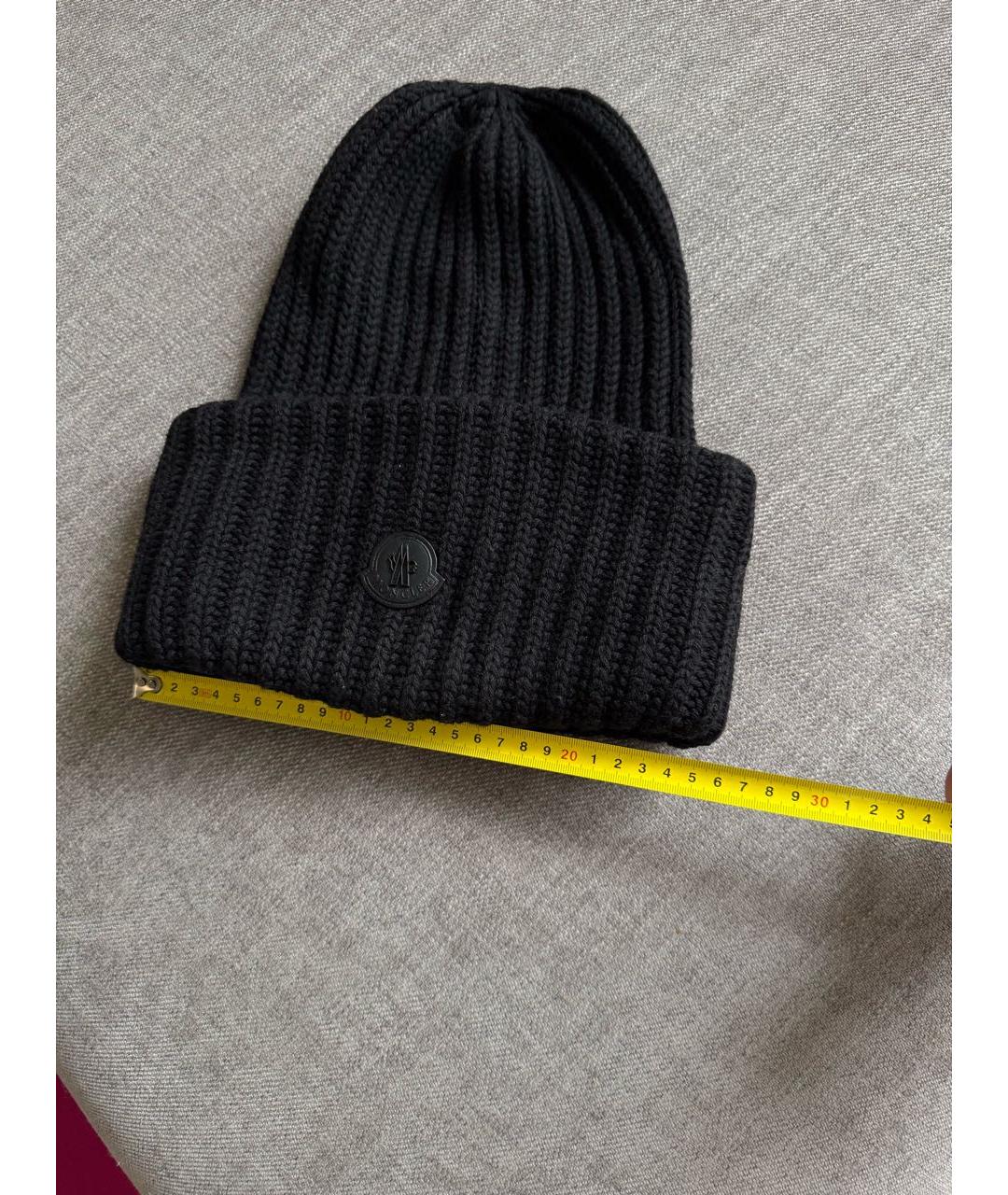 MONCLER Черная шапка, фото 5