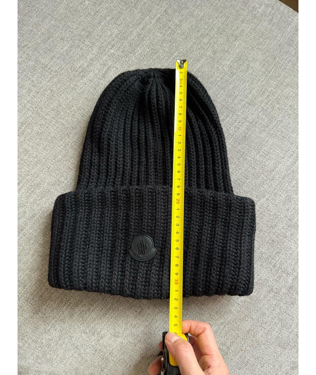 MONCLER Черная шапка, фото 4