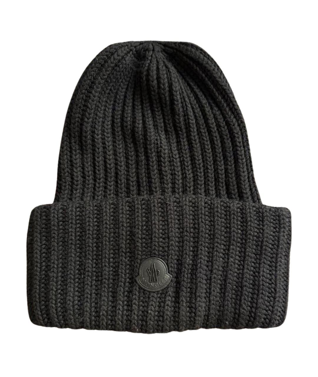 MONCLER Черная шапка, фото 1