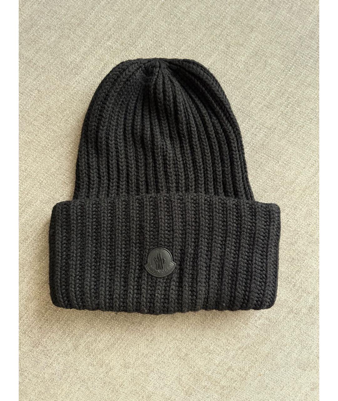 MONCLER Черная шапка, фото 2