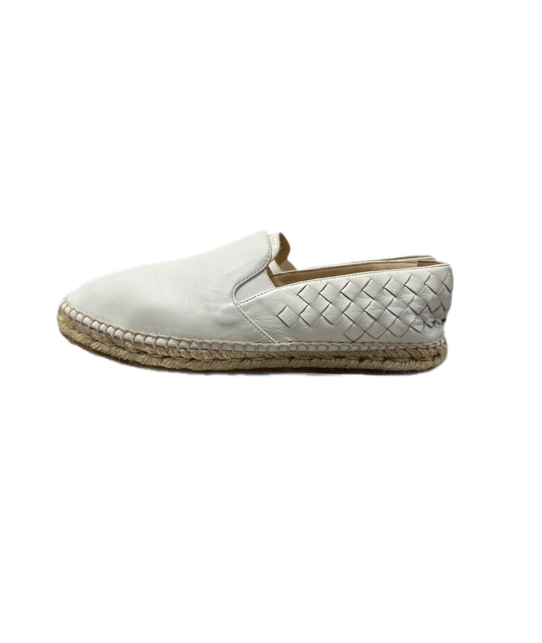 BOTTEGA VENETA Бежевые кожаные эспадрильи, фото 4