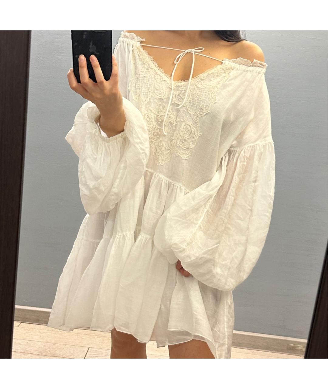 ERMANNO SCERVINO Белое повседневное платье, фото 8