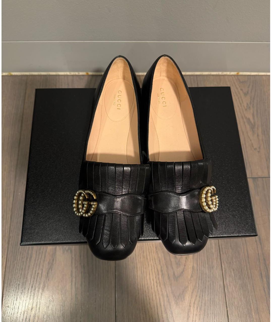 GUCCI Черные кожаные лоферы, фото 2