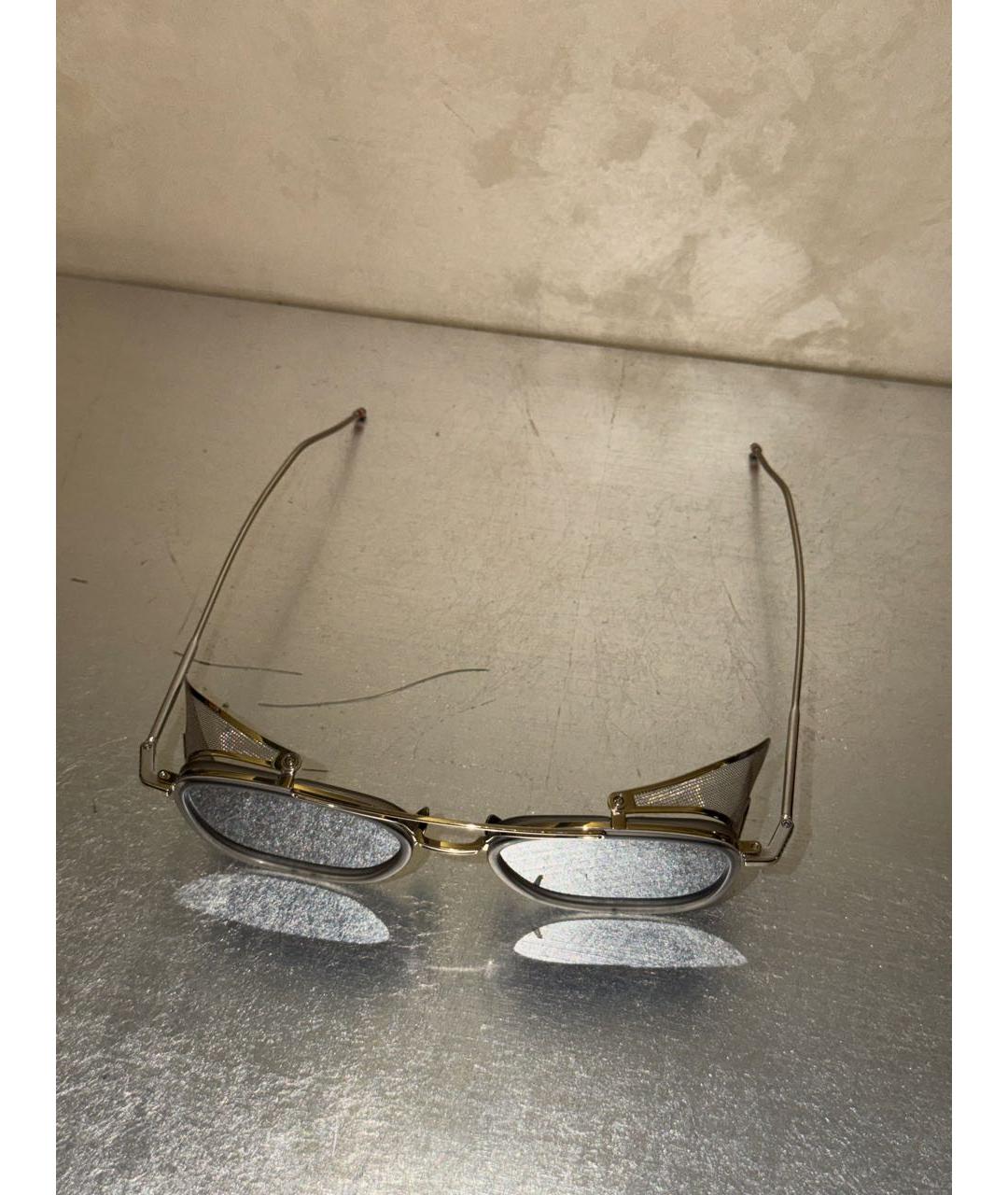 THOM BROWNE Серые металлические солнцезащитные очки, фото 3