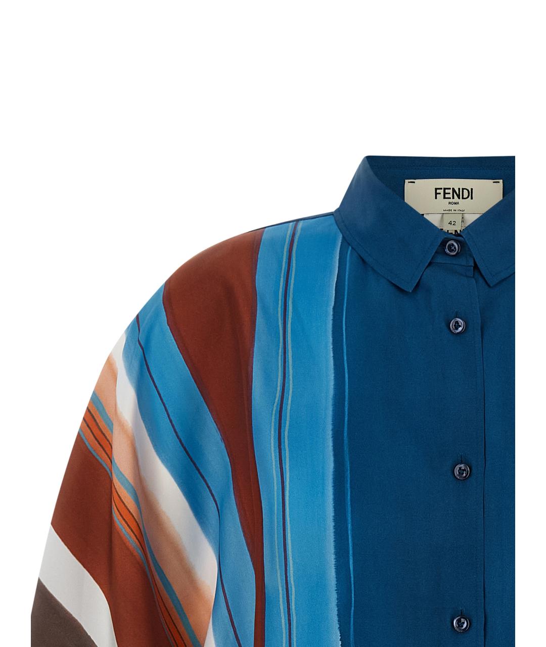 FENDI Мульти шелковая блузы, фото 3