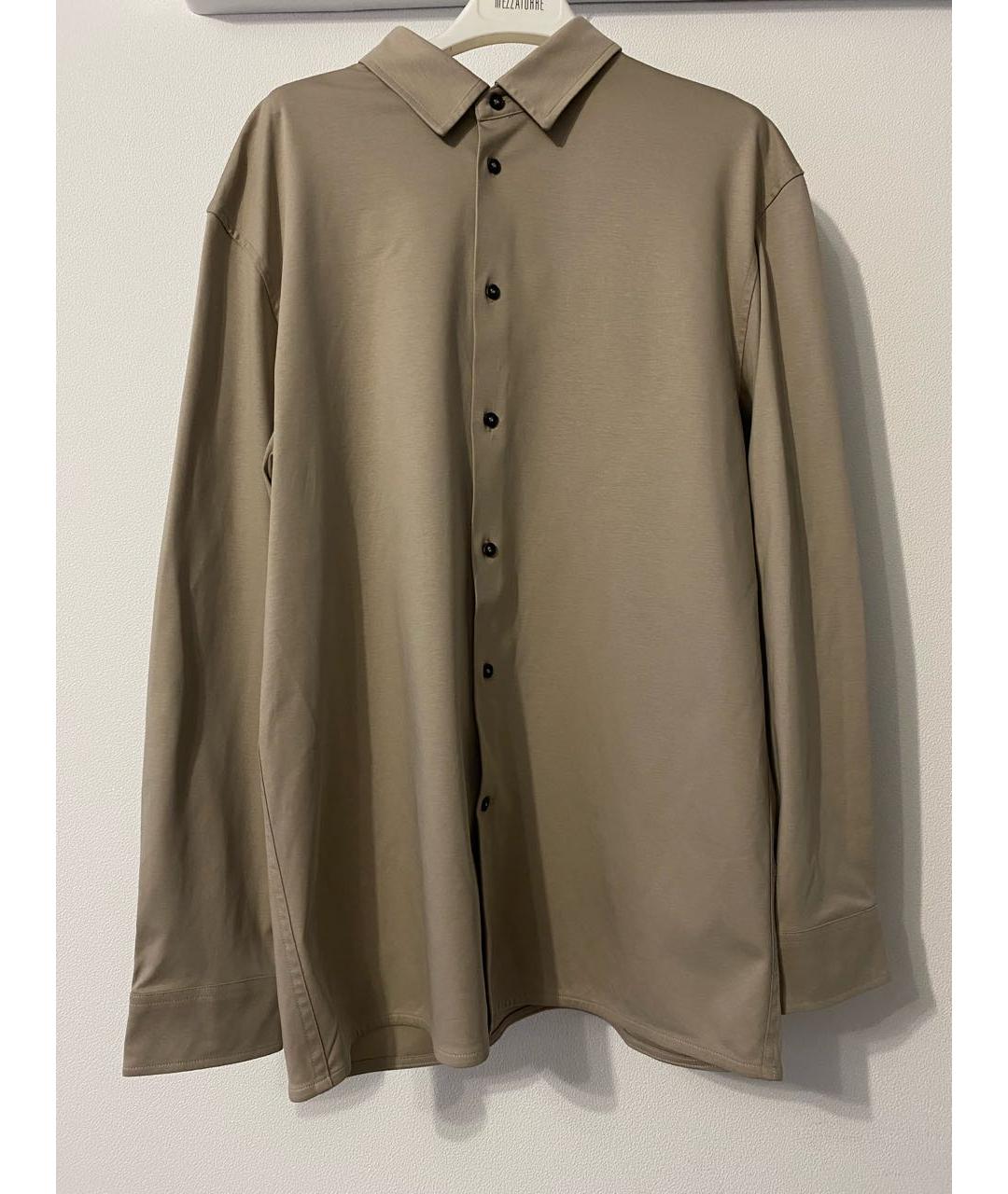 12 STOREEZ Хаки хлопковая кэжуал рубашка, фото 5